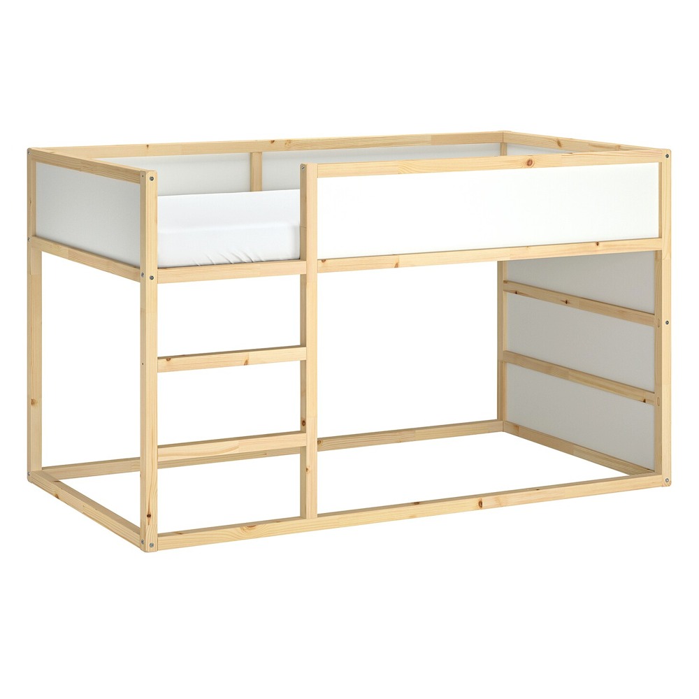 IKEA KURA Reversible bed, white, pine