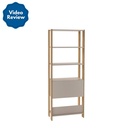 Paulista Bookcase - Off White/ Oak 