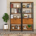 Paulista Bookcase - Pine/ Black