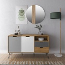 Sao Paulo Buffet - Oak / Graphite / White / Silver