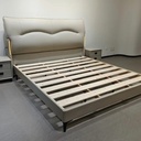 CHARLOTTE Bed, Cream, Pine Wood