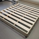 CHARLOTTE Bed, Cream, Pine Wood