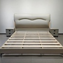 CHARLOTTE Bed, Cream, Pine Wood
