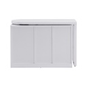 MILAN computer desk high gloosy,oak White
