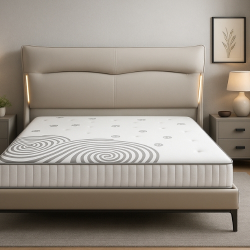 CHARLOTTE Bed, Cream, Pine Wood