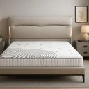 CHARLOTTE Bed, Cream, Pine Wood