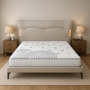 CHARLOTTE Bed, Cream, Pine Wood