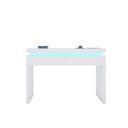 Aspen console table with 2 drawers and LED lighting, White High Gloss