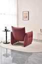 Urashiran Armchair, Pu leather ,Wine