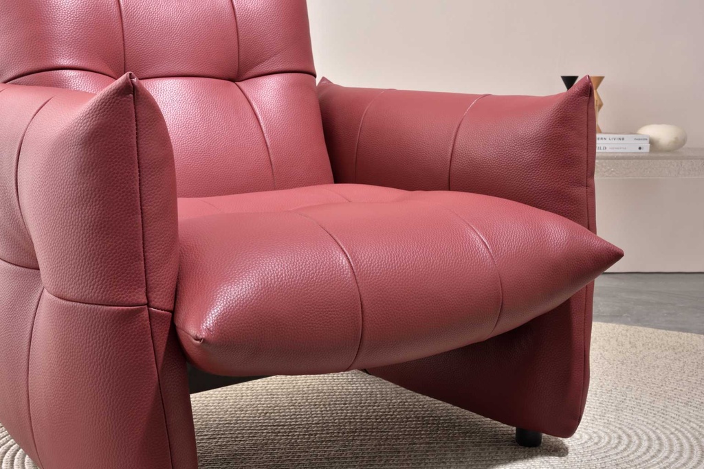 Urashiran Armchair, Pu leather ,Wine