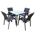 Fredericton Outdoor set, 4 Chair & 1 Table