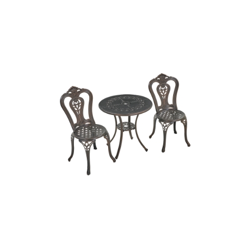 Tasmania Outdoor set, 2 Chairs & 1 Table, Bronze