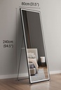 Bella Dressing LED Mirror, White,2.4m Tall