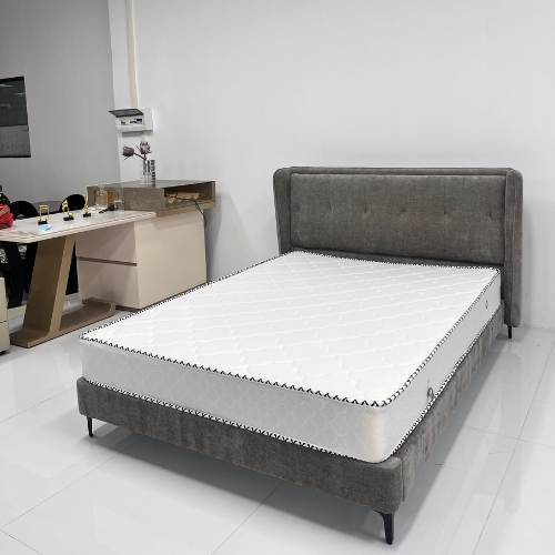 PIERRE Bed, Gray goose
