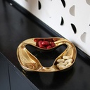Triple Spiral Fruit Plate - Gold