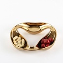 Triple Spiral Fruit Plate - Gold