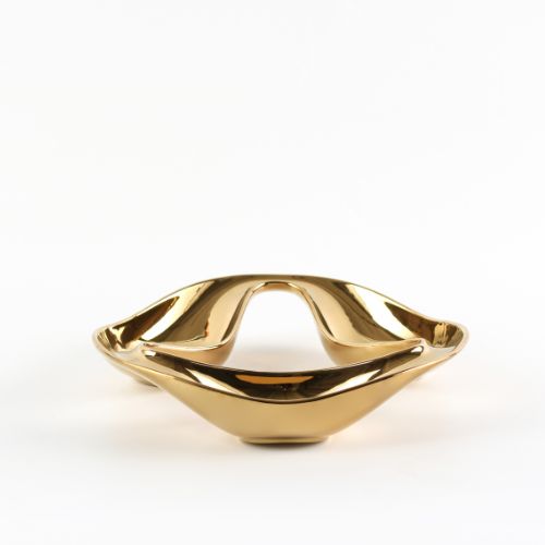Triple Spiral Fruit Plate - Gold