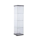 Lenayamtan Frameless Glass Display Case, black
