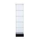 Amakongka Frameless Glass Display Case, black