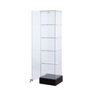 Amakongka Frameless Glass Display Case, black