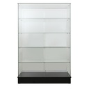 Irabariyam Frameless Glass Display Case, black