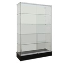 Irabariyam Frameless Glass Display Case, black
