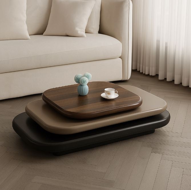 Kaliyamkong Coffee Table, black+cream+brown