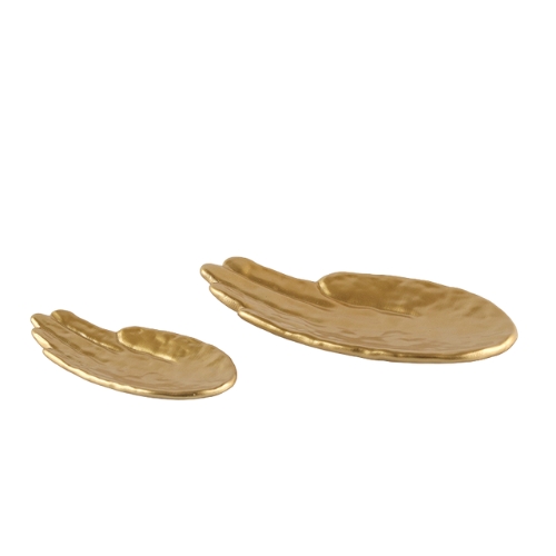 Amalokong Golden Embrace Hand-Shaped Palm Tray