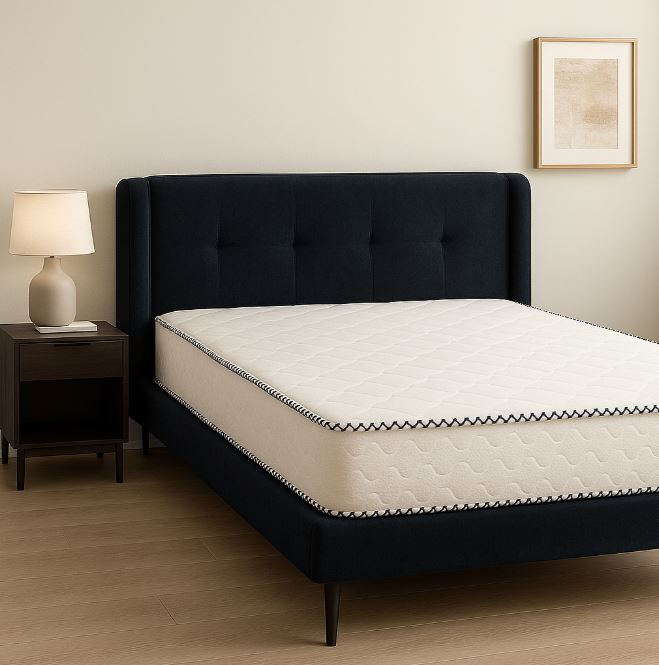 Pierre Bed, Black,Queen Size