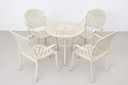 MANDURAH outdoor 4 CHAIR & 1 TABLE, dotted white