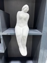 Rioshizon White Abstract Sitting Figure with Black & White Transformation Base