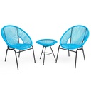 Uratanchi Steel Bistro Set, Blue