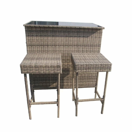 Yangkavik Steel Bar Set, Brown & Beige
