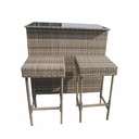 Yangkavik Steel Bar Set, Brown & Beige