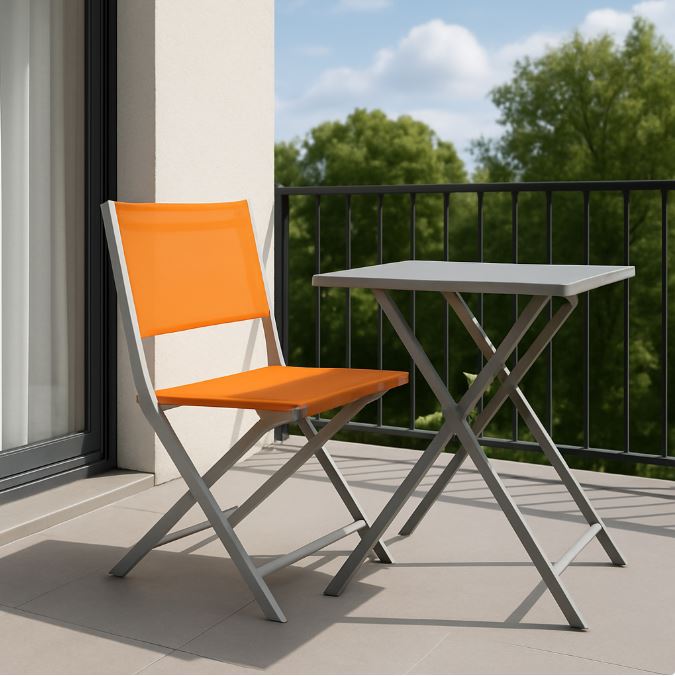 Yangngapi Textilene Foldable Chair-Orange,2pcs