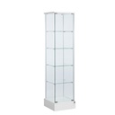Yangman Frameless Glass Display Case, white