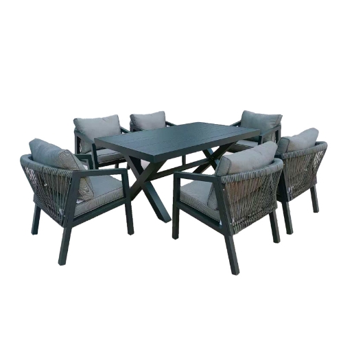 Mahachizon Outdoor Table & Chair Set, Black