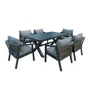 Mahachizon Outdoor Table & Chair Set, Black