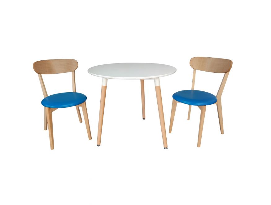 Edirne Dining Chair X2Pcs Blue, Pleasant-dine? Solved by Idiya!