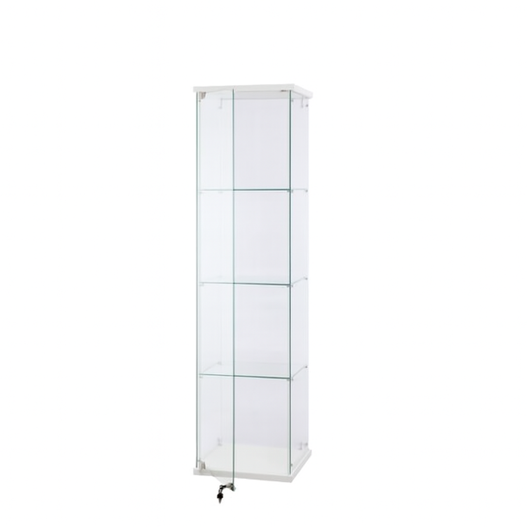 Amabarichi Frameless Glass Display Unit, white