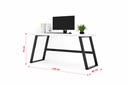 Fresno Desk, White/Black, 140x60cm