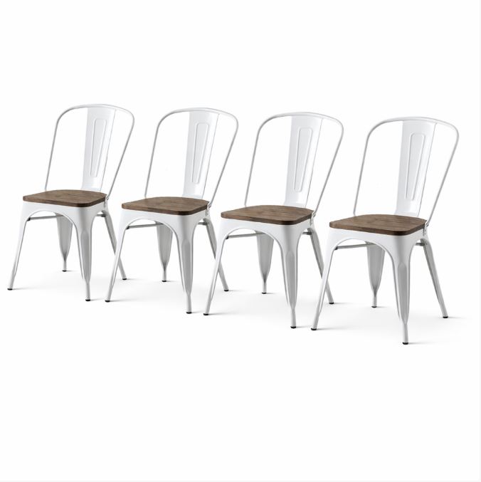 Moscow White Dining Chair X 4pcs