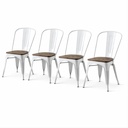 Moscow White Dining Chair X 4pcs