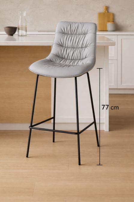 Kalishiran Bar Stool ,Black/White 