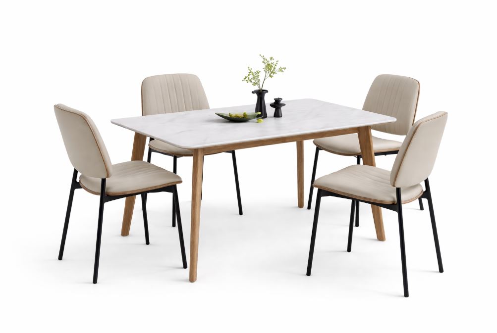 Volgakongshi DiningTable, white,walnut 
