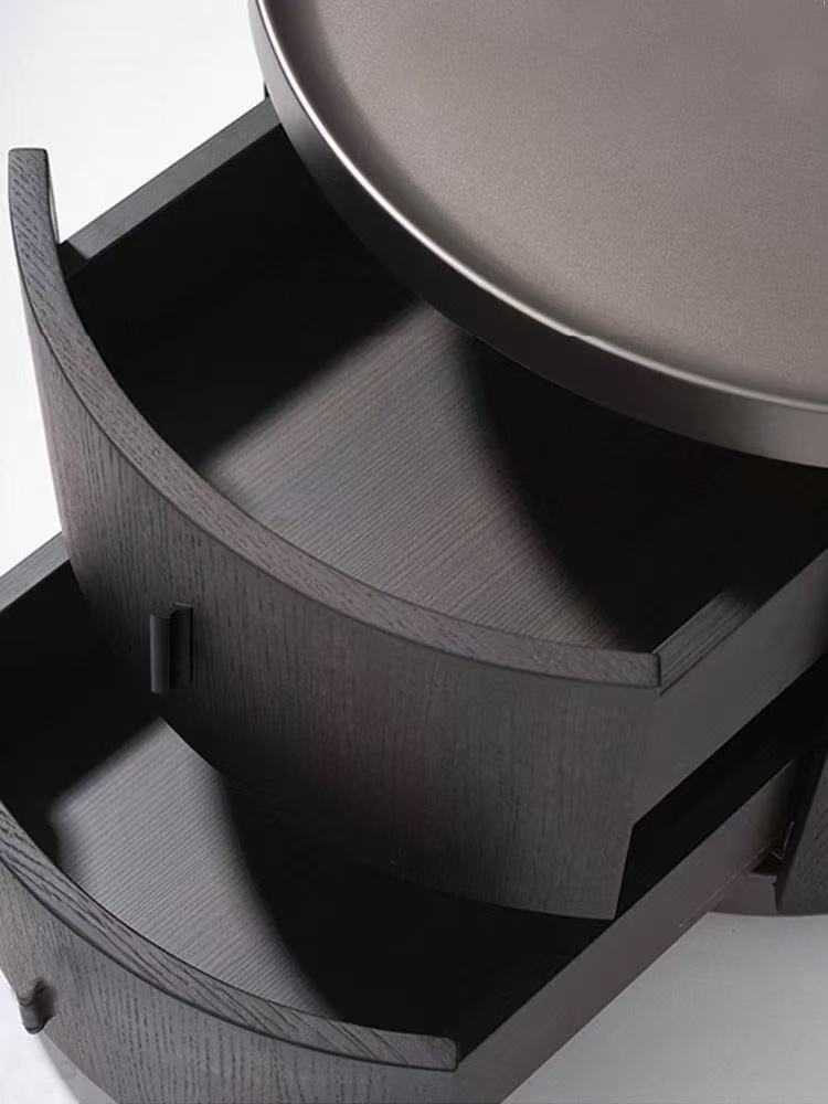 Yangtanyam Bedside Table,Smoked wood finish