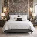 Horsham Bed Combo (Bed+Mattress),Queen Size, Gray