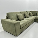 Riokalo fabric L shape sofa+ stool 