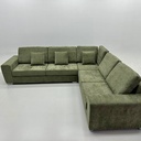 Riokalo fabric L shape sofa+ stool 