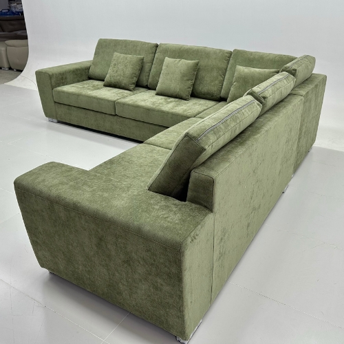 Riokalo fabric L shape sofa+ stool 